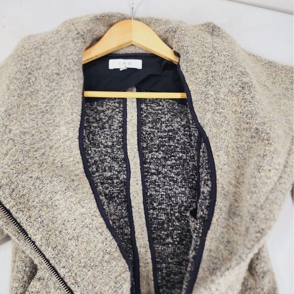 Iro Bessie Melange Zip Front Knit Jacket 36 2 S - Picture 7 of 9